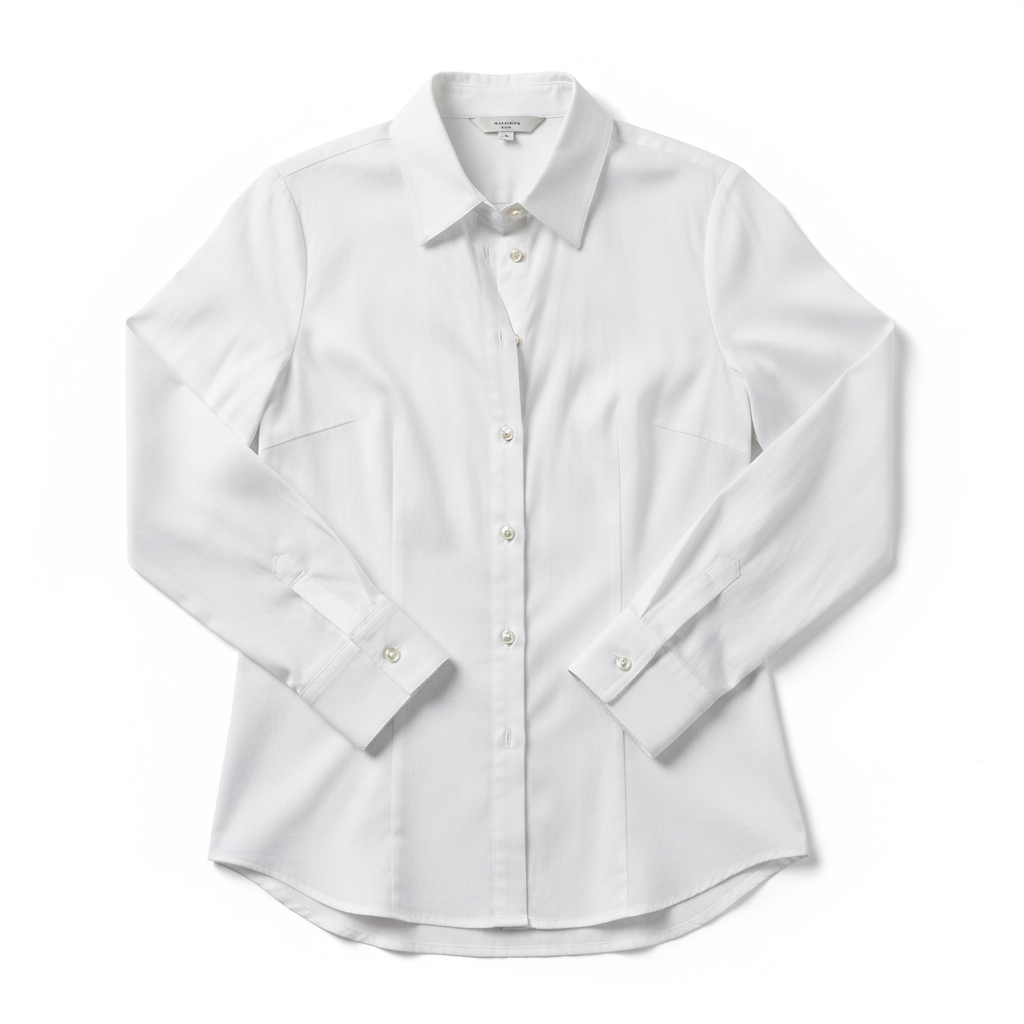 Classic White Full Sleeve Office Shirt for Women