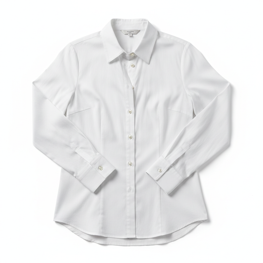 Classic White Full Sleeve Office Shirt for Women