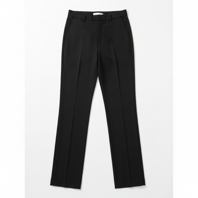 Classic Black Straight-Leg Trousers for Women